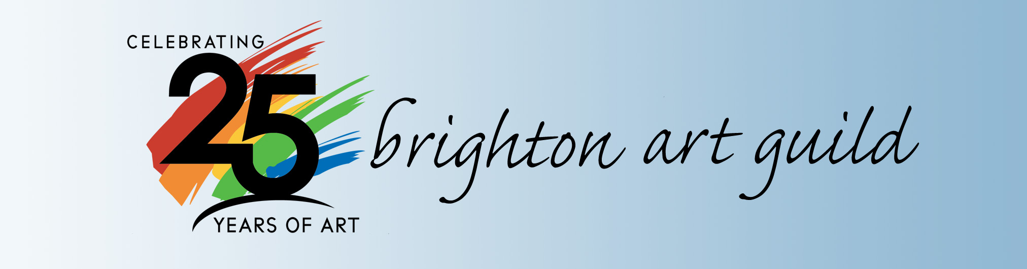 Brighton Art Guild header 25th anniversary logo